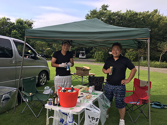 酒田市の夕日の丘オートキャンプ場でBBQ(バーベキュー)して食べる・飲む・話す